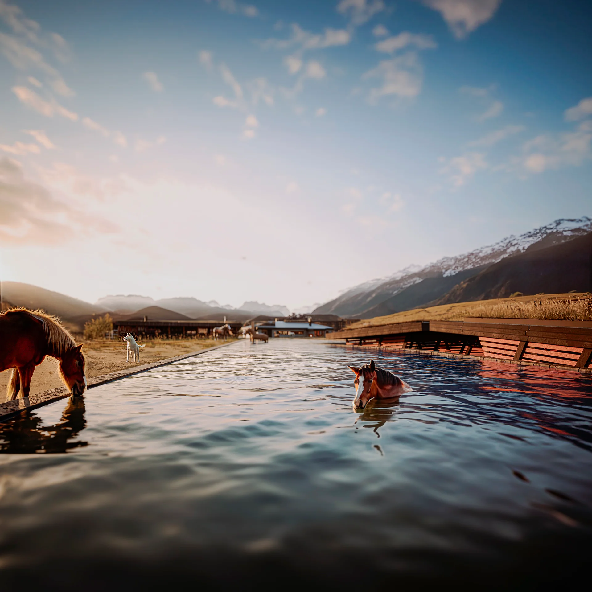 Render Cuerpo de Agua de Centro Ecuestre 3R — PatagoniaBIM